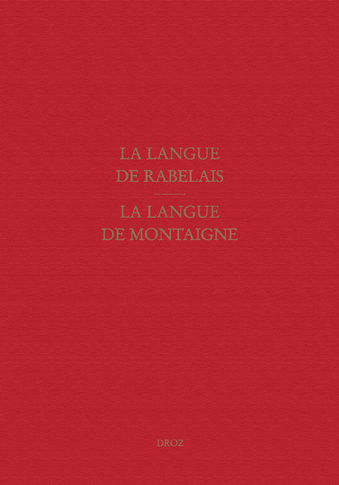 ETUDES RABELAISIENNES. T. XLVIII