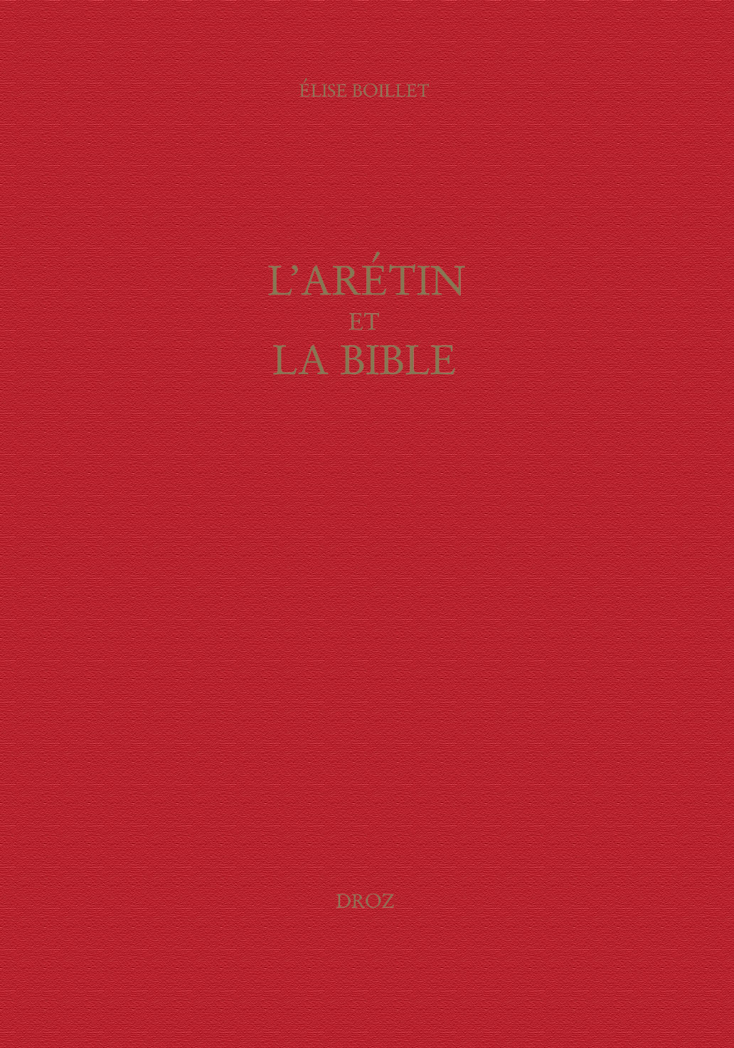 L'ARETIN ET LA BIBLE