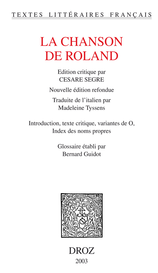 LA CHANSON DE ROLAND