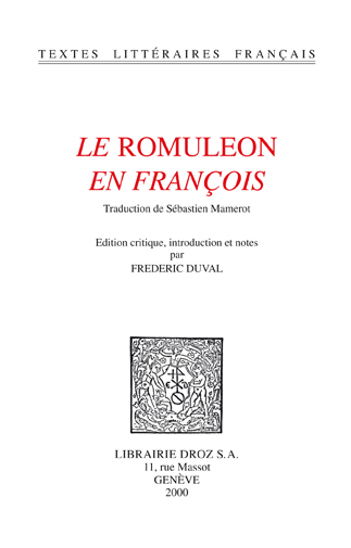 LE "ROMULEON" EN FRANCOIS