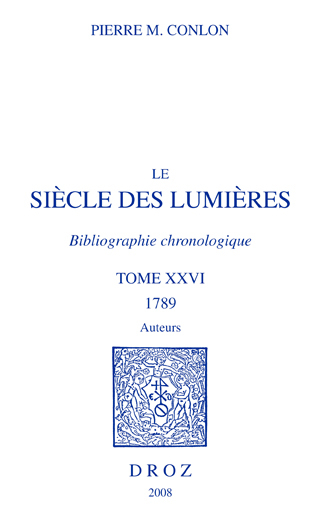 LE SIECLE DES LUMIERES : BIBLIOGRAPHIE CHRONOLOGIQUE