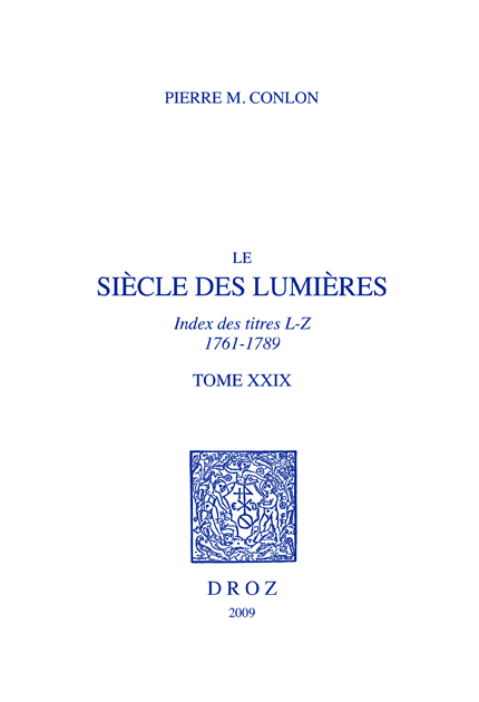LE SIECLE DES LUMIERES