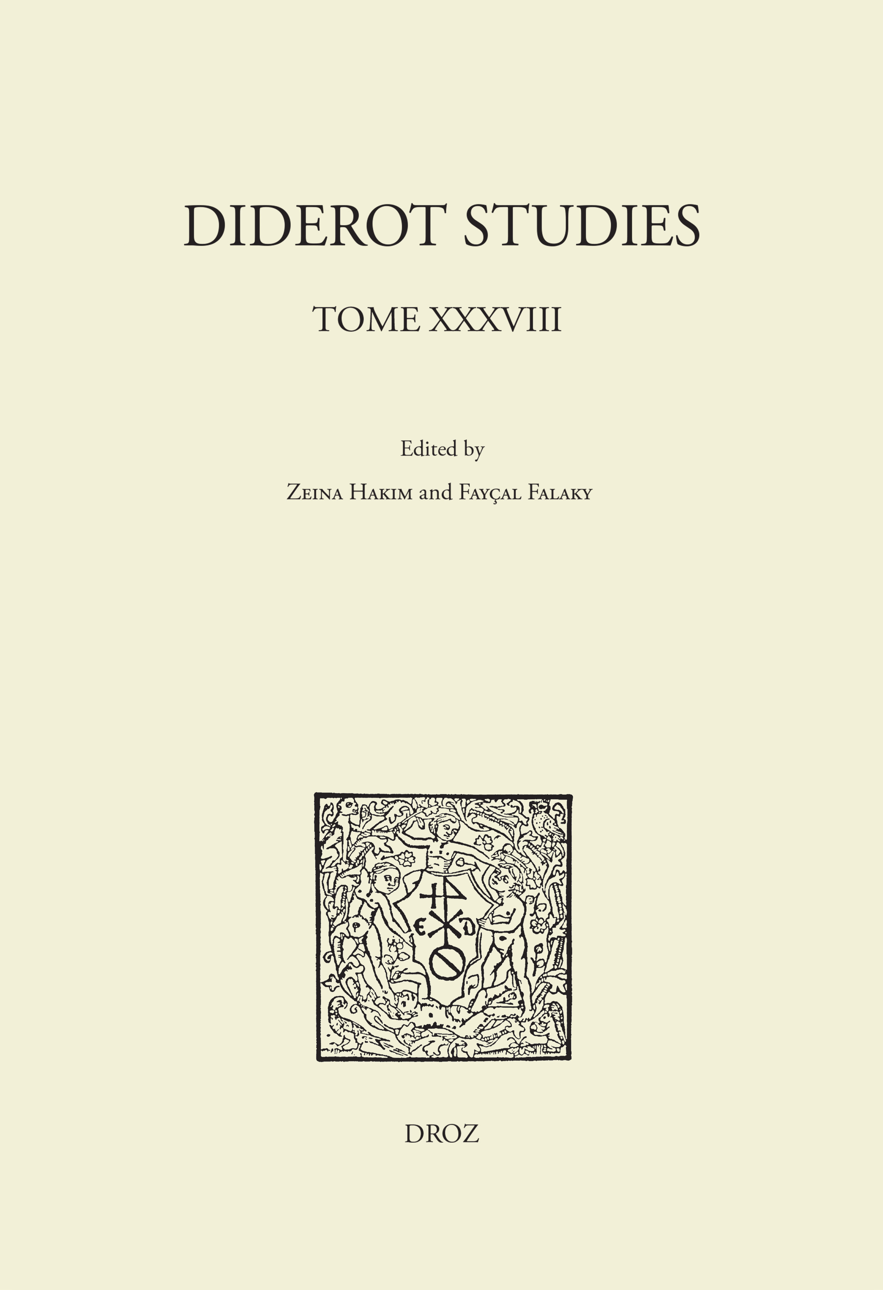 Diderot studies, tome 38