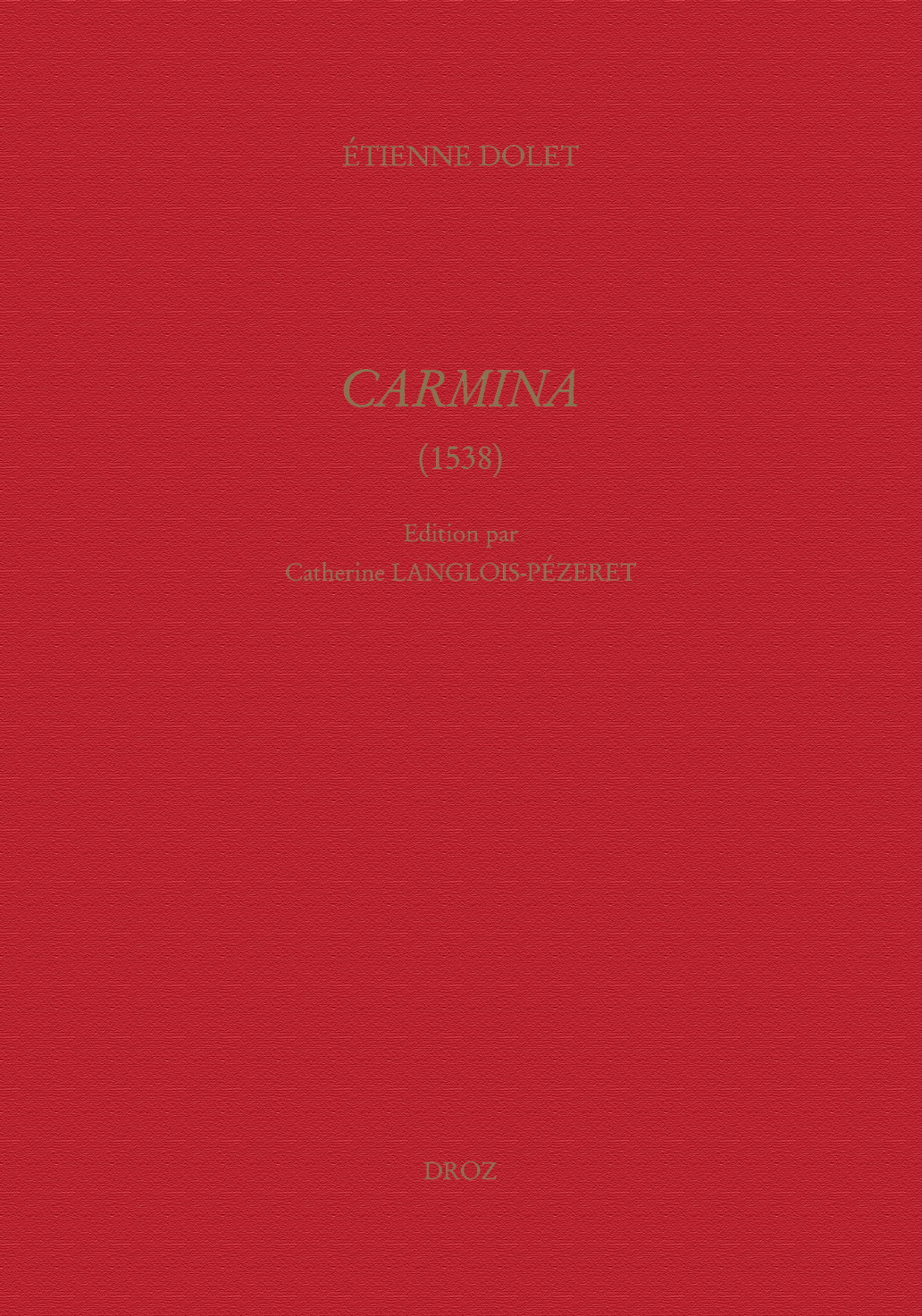 CARMINA (1538)