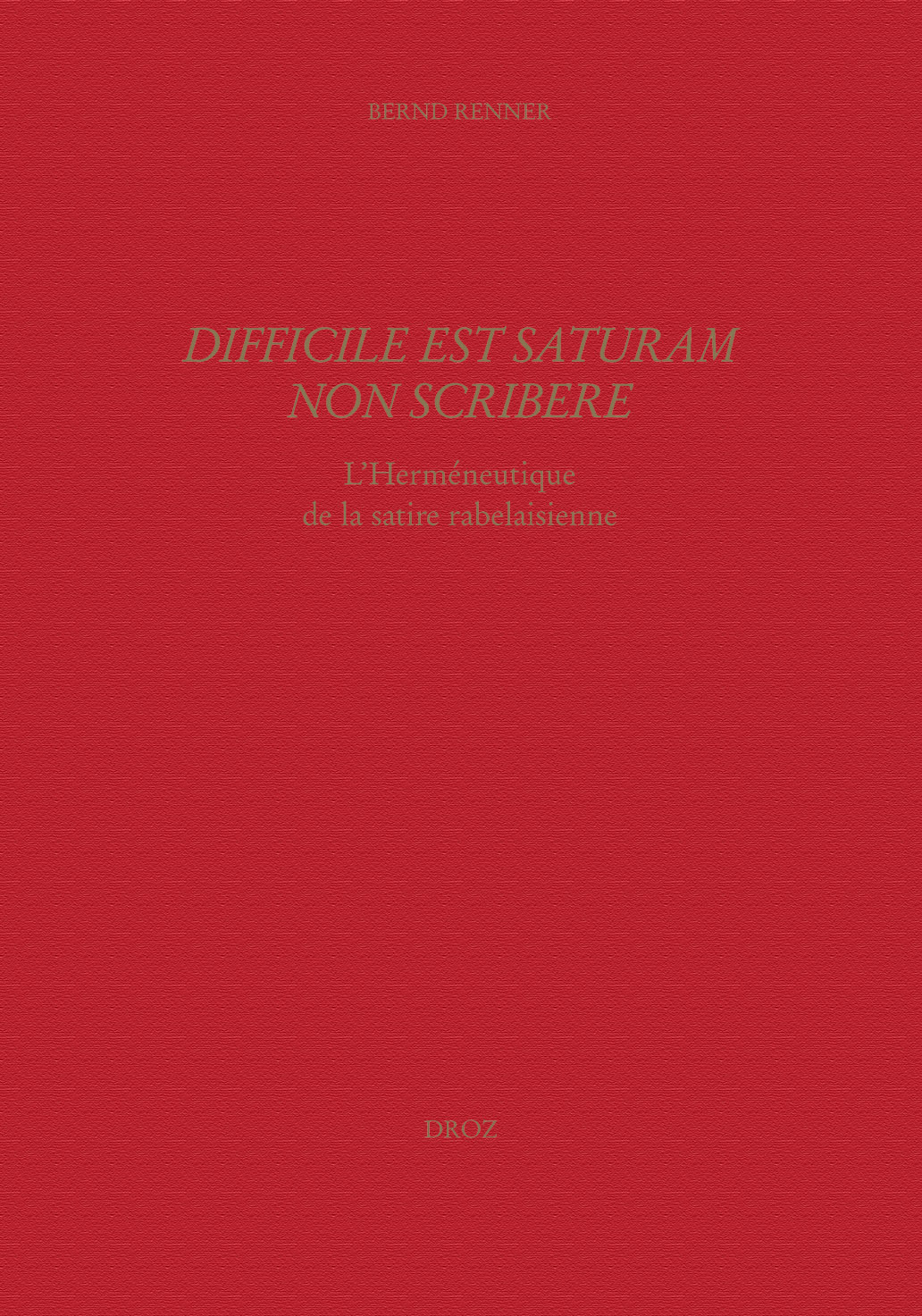 ETUDES RABELAISIENNES