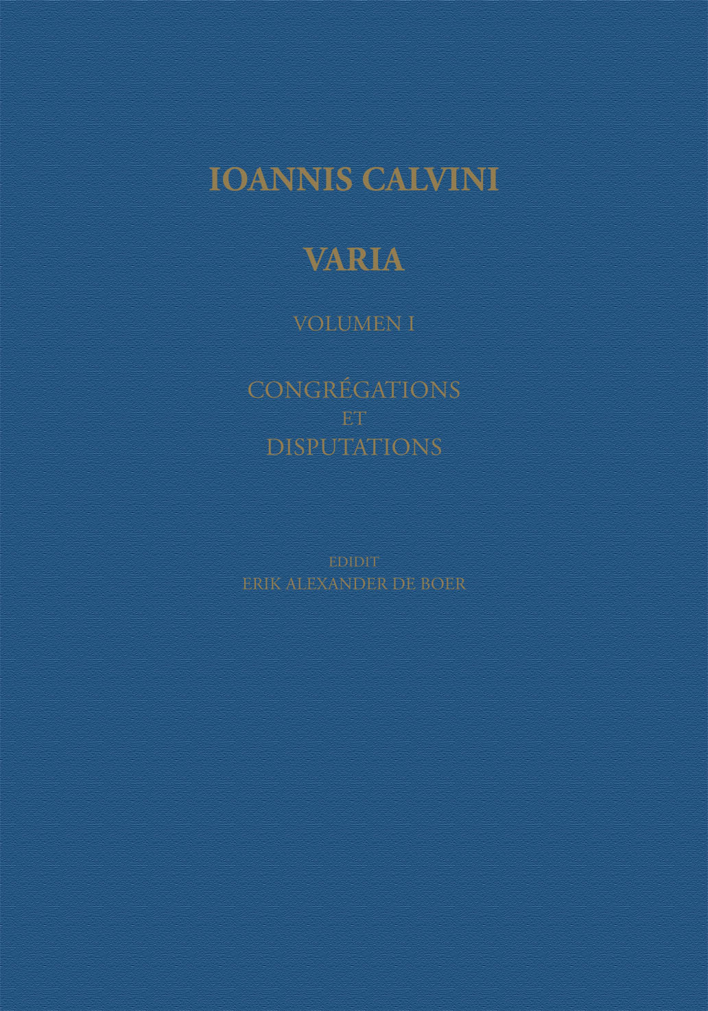 CONGREGATIONS ET DISPUTATIONS