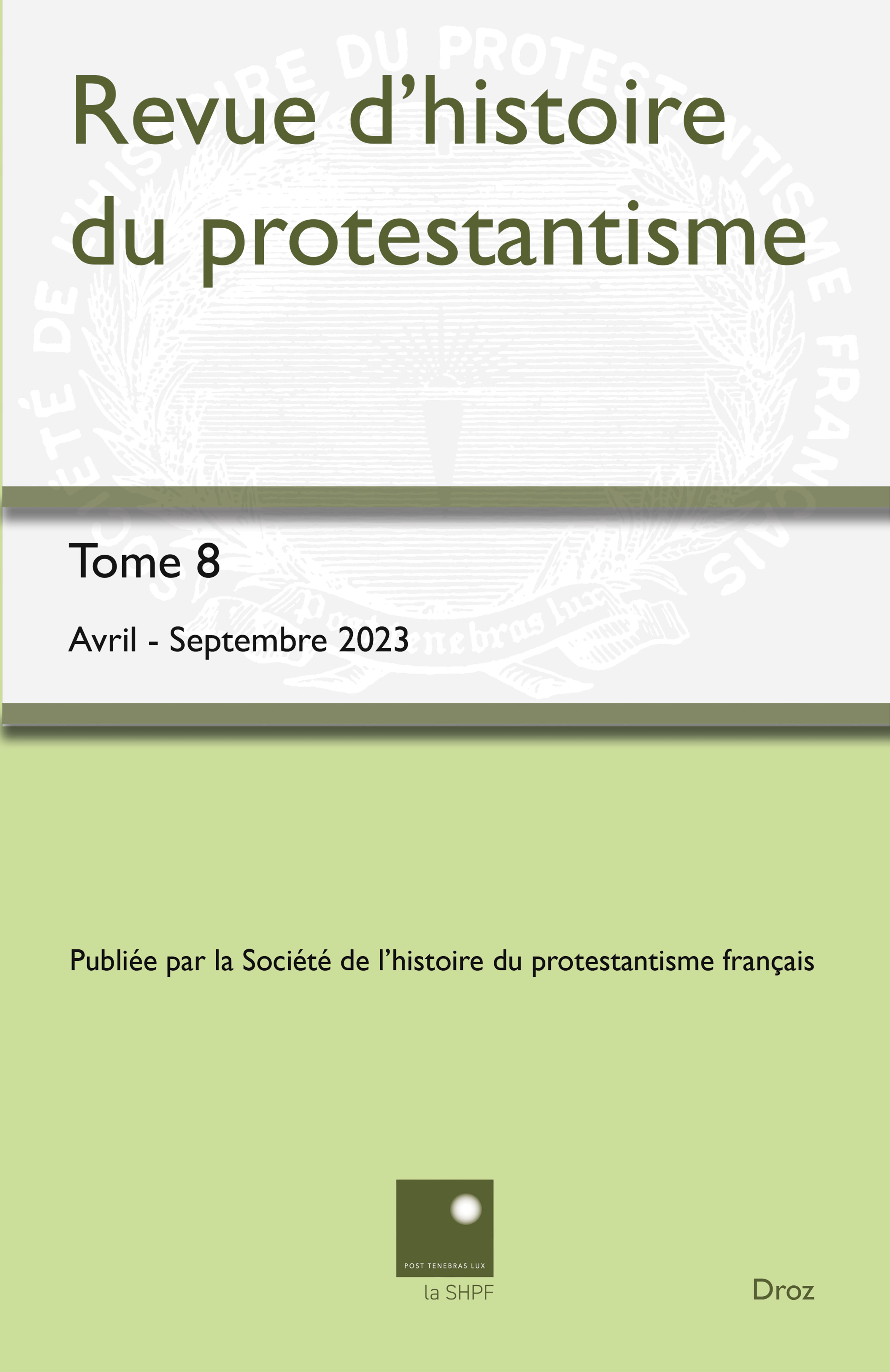 Revue d'histoire du protestantisme 2023-2/3