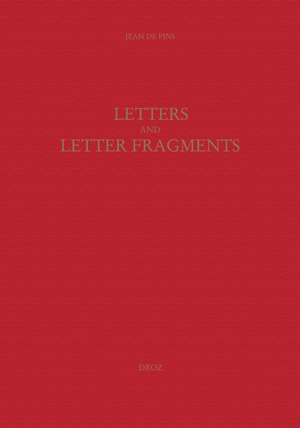 LETTERS AND LETTER FRAGMENTS