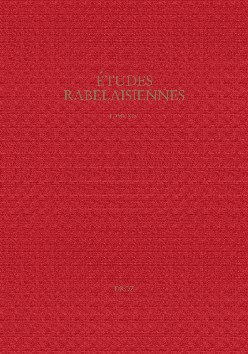 ETUDES RABELAISIENNES
