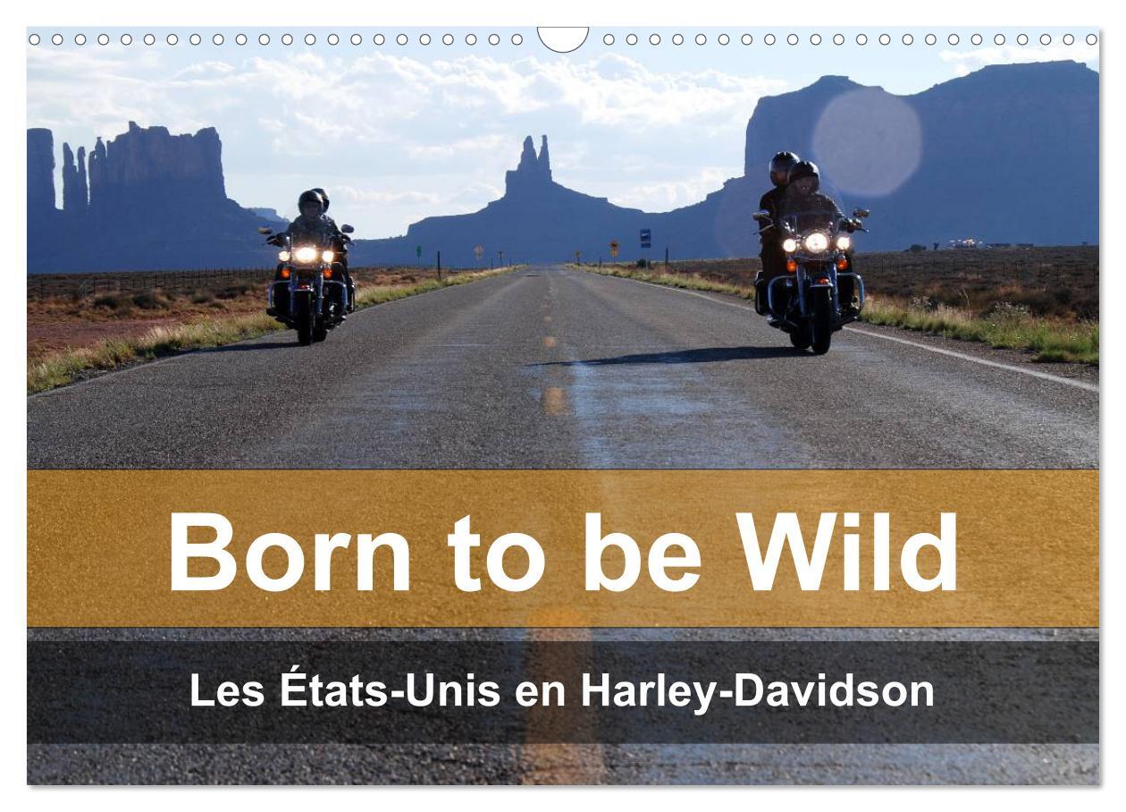 Born to be wild - Les États-Unis en Harley-Davidson (Calendrier mural 2024 DIN A3 vertical), CALVENDO calendrier mensuel