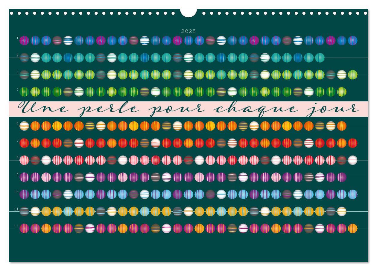 Une perle pour chaque jour (Calendrier mural 2025 DIN A3 vertical), CALVENDO calendrier mensuel