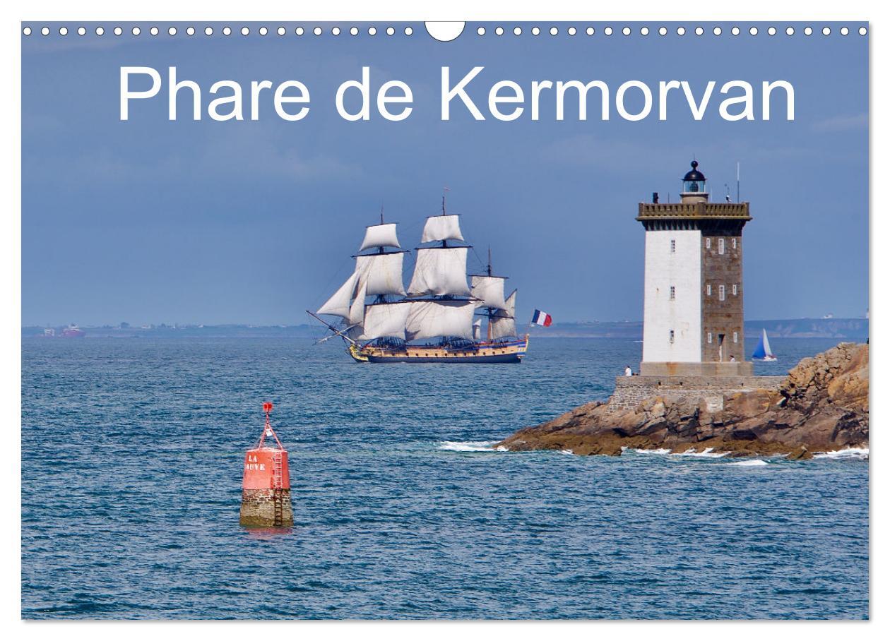 Phare de Kermorvan (Calendrier mural 2024 DIN A3 vertical), CALVENDO calendrier mensuel