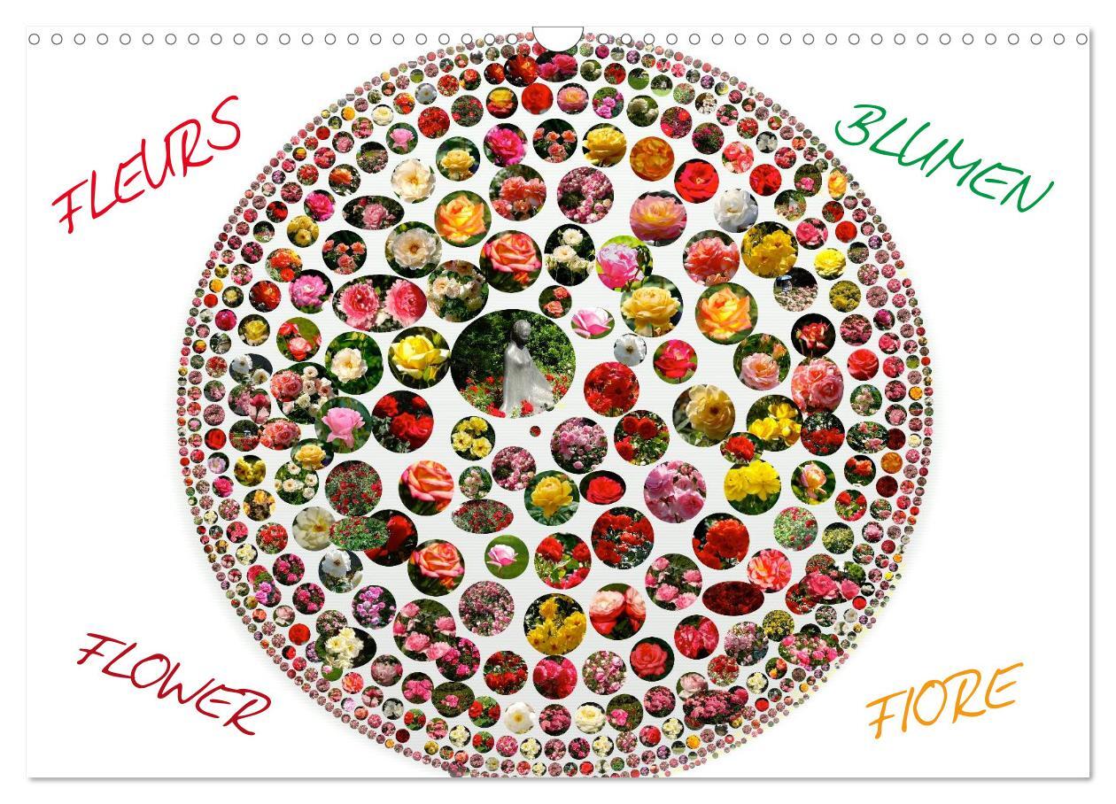 Fleurs Fiore Flower Blumen (Calendrier mural 2024 DIN A3 vertical), CALVENDO calendrier mensuel