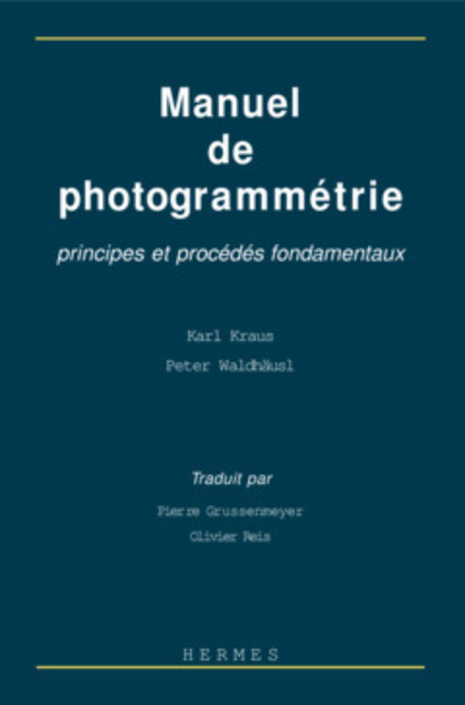 Manuel de photogrammétrie