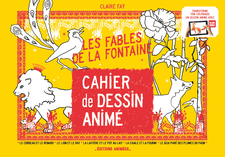 Les Fables de La Fontaine Cahier de Dessin Animé