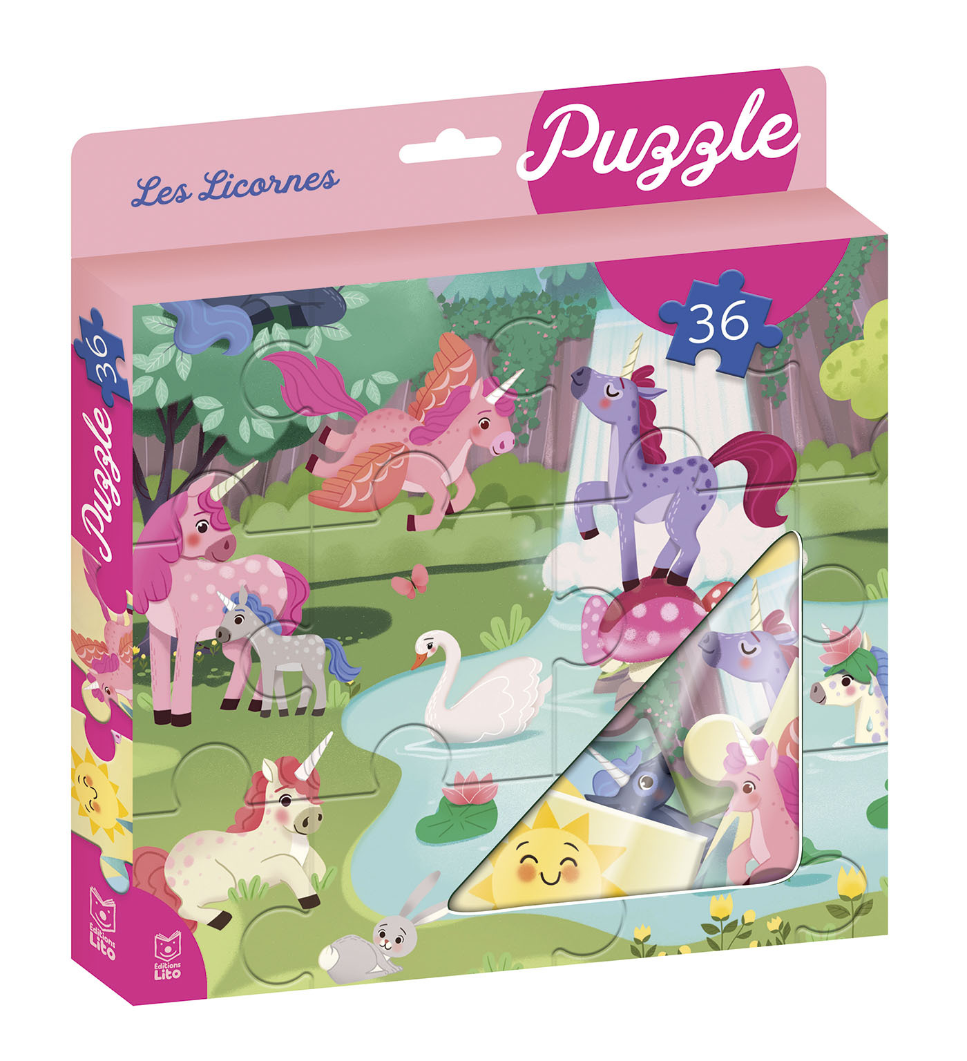 MA BOITE A PUZZLE36P LICORNES