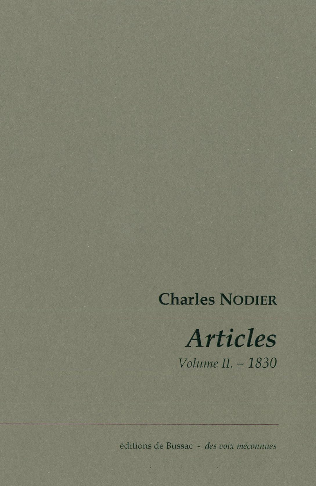 Articles. Volume 2. 1930.