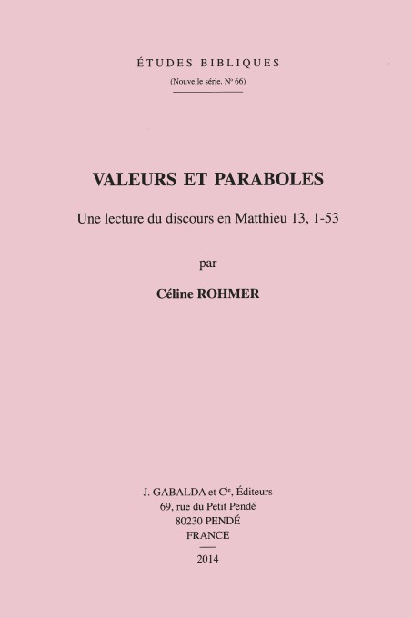 Valeurs et paraboles