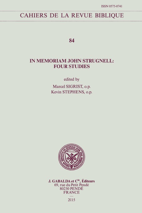 In memoriam John Strugnell