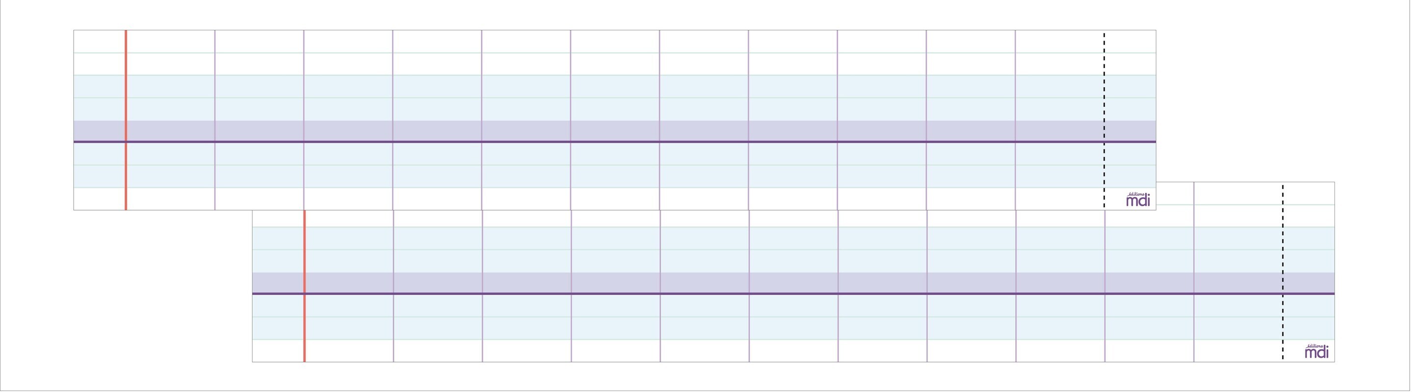 Mes cahiers d'ecriture - Lot de 2 bandes lignées Gurvan