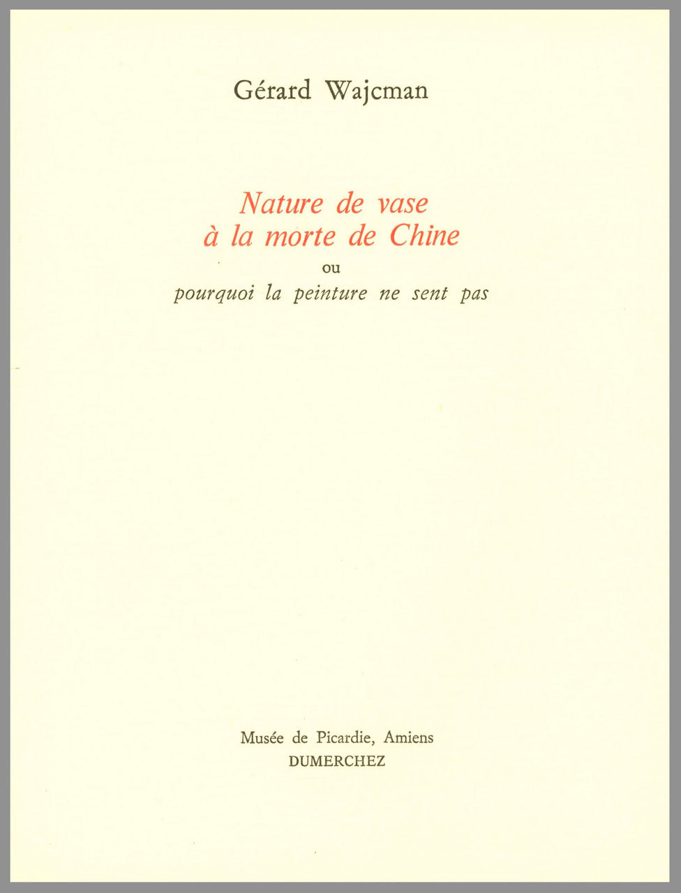 Nature de Vase a la Morte de Chine