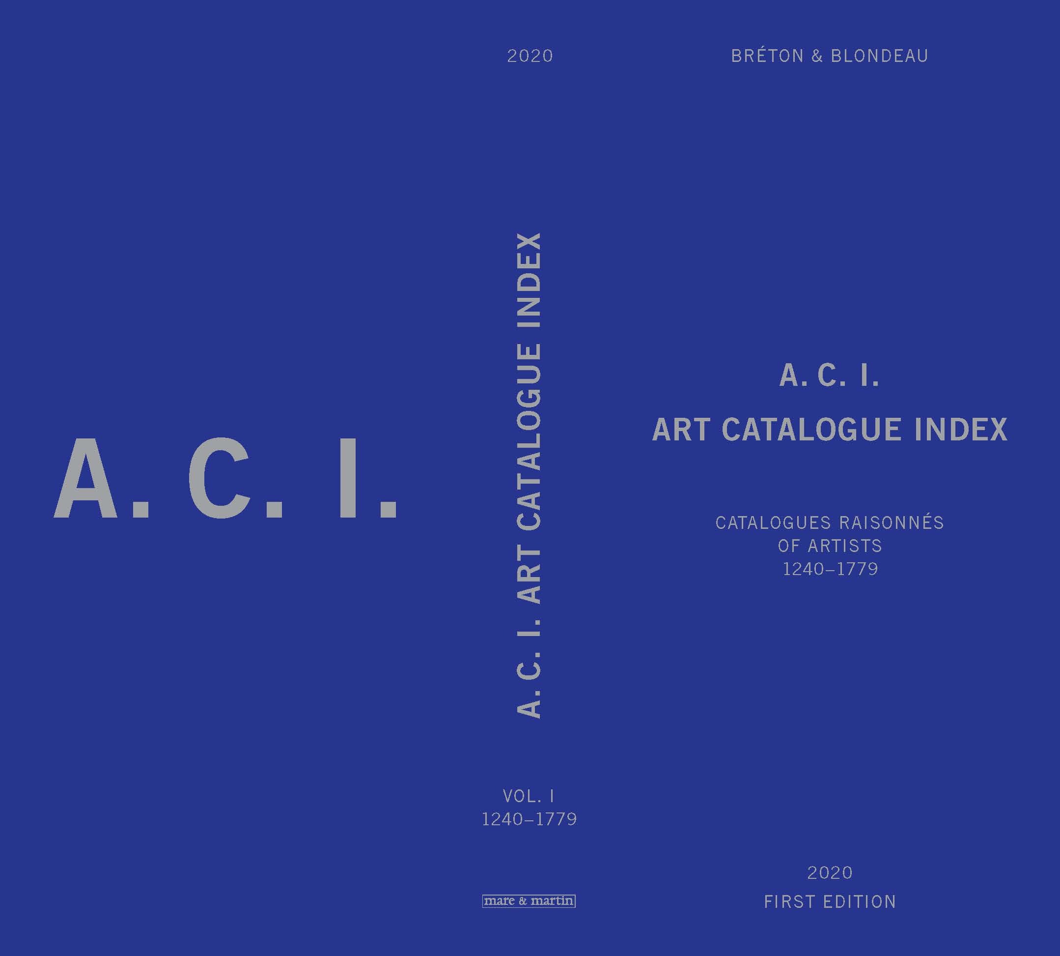 ACI, Art catalogue index - catalogues raisonnés & critical catalogues of artists