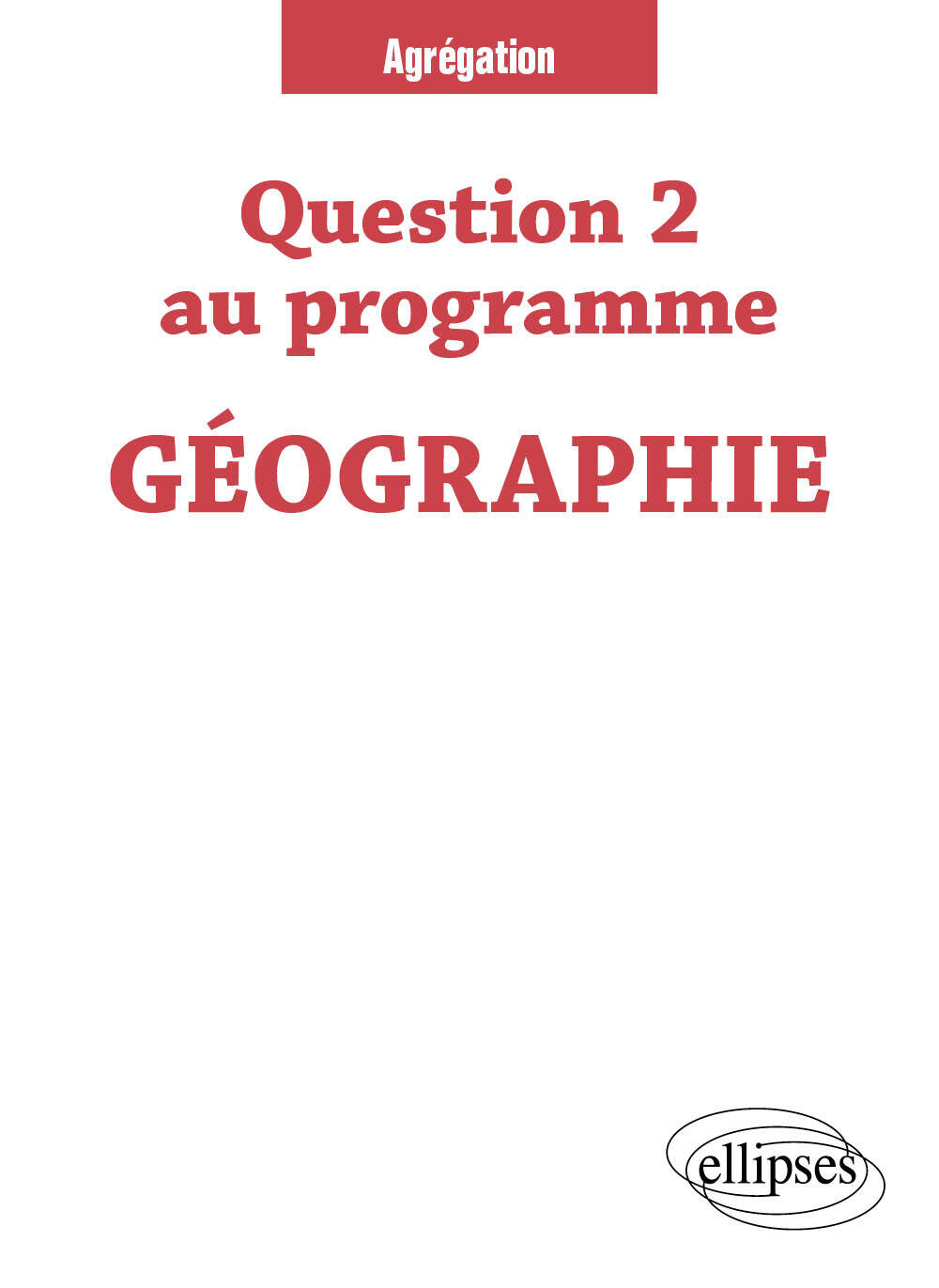 Question 2 au programme - Géographie