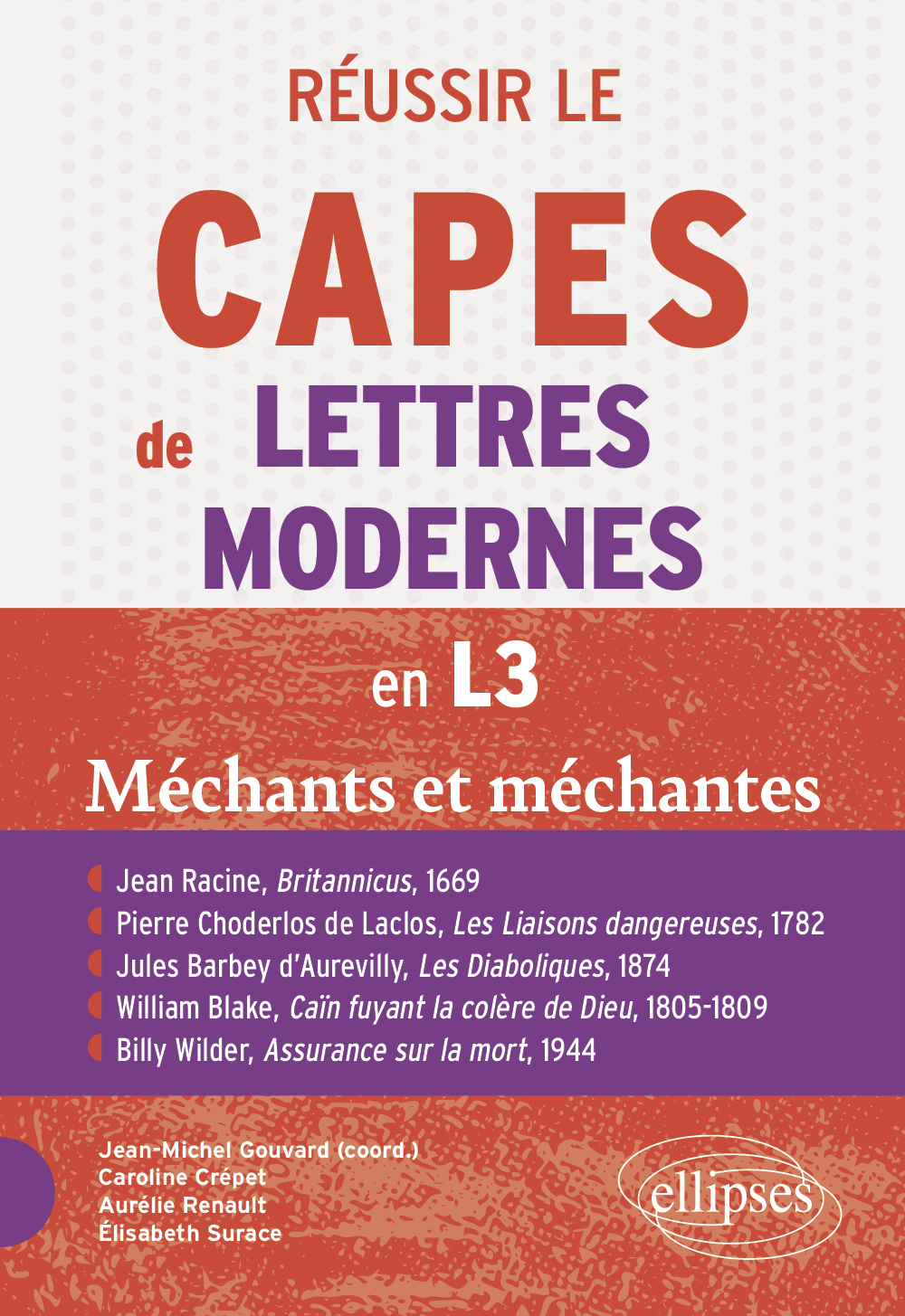 Réussir le CAPES de Lettres Modernes à bac +3. Programme 2026 - "Méchants et méchantes"