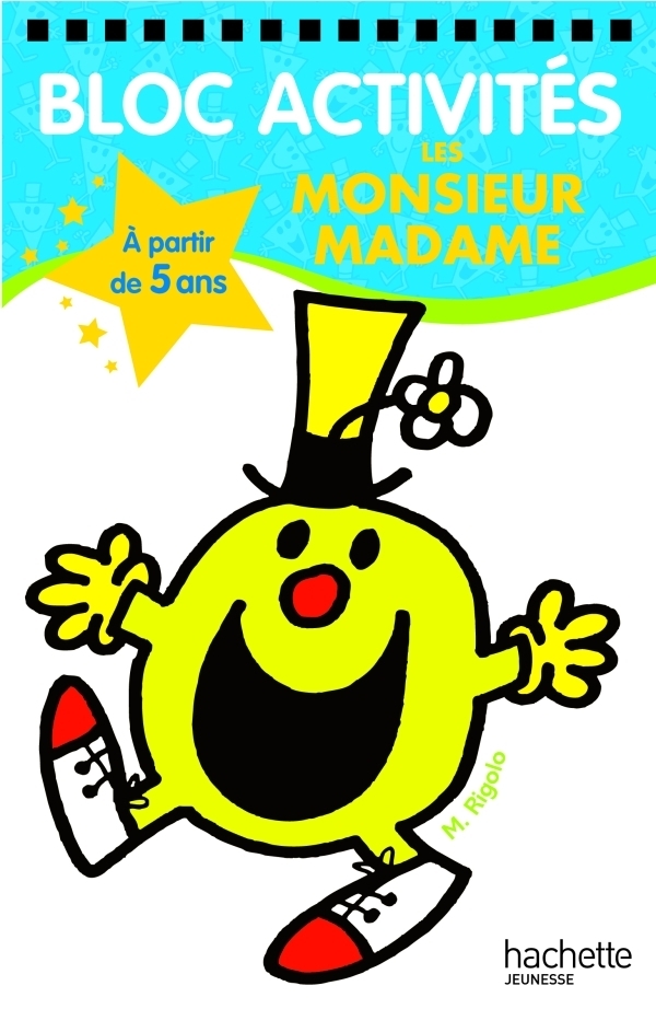 BLOC ACTIVITES 5 ANS MONSIEUR MADAME