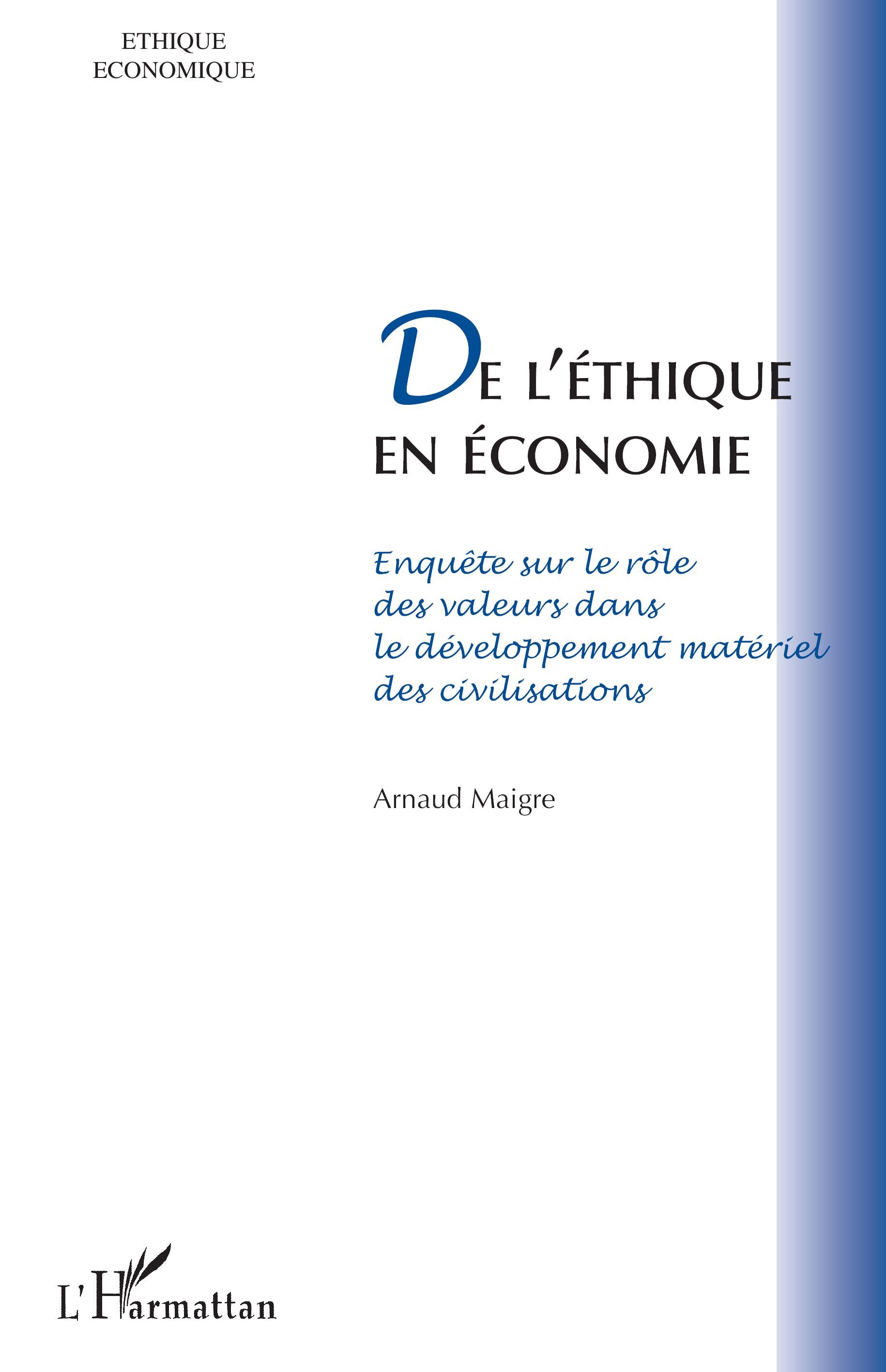 De l'éthique en économie