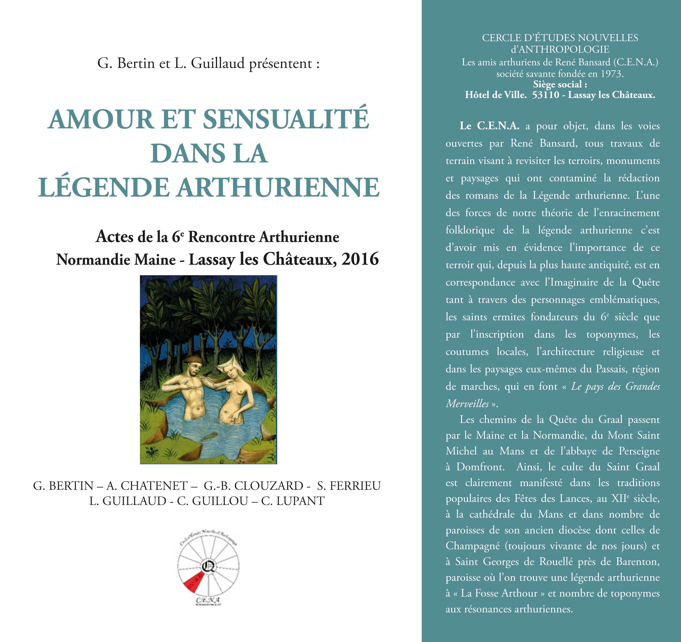 AMOUR ET SENSUALITE DANS LA LEGENDE ARTHURIENNE