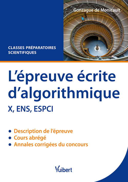 L'épreuve écrite d'algorithmique X, ENS, ESPCI