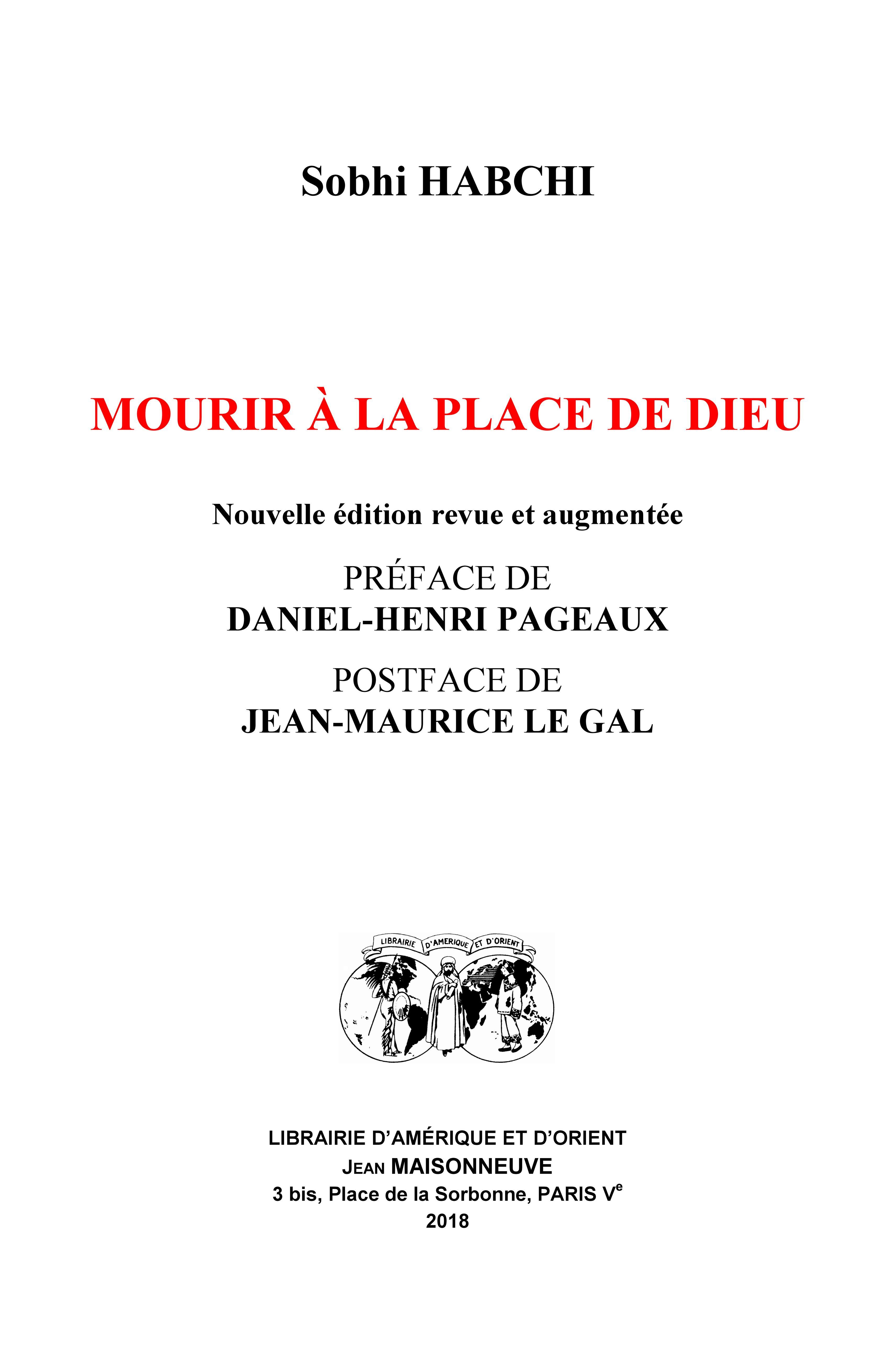Mourir à la place de Dieu