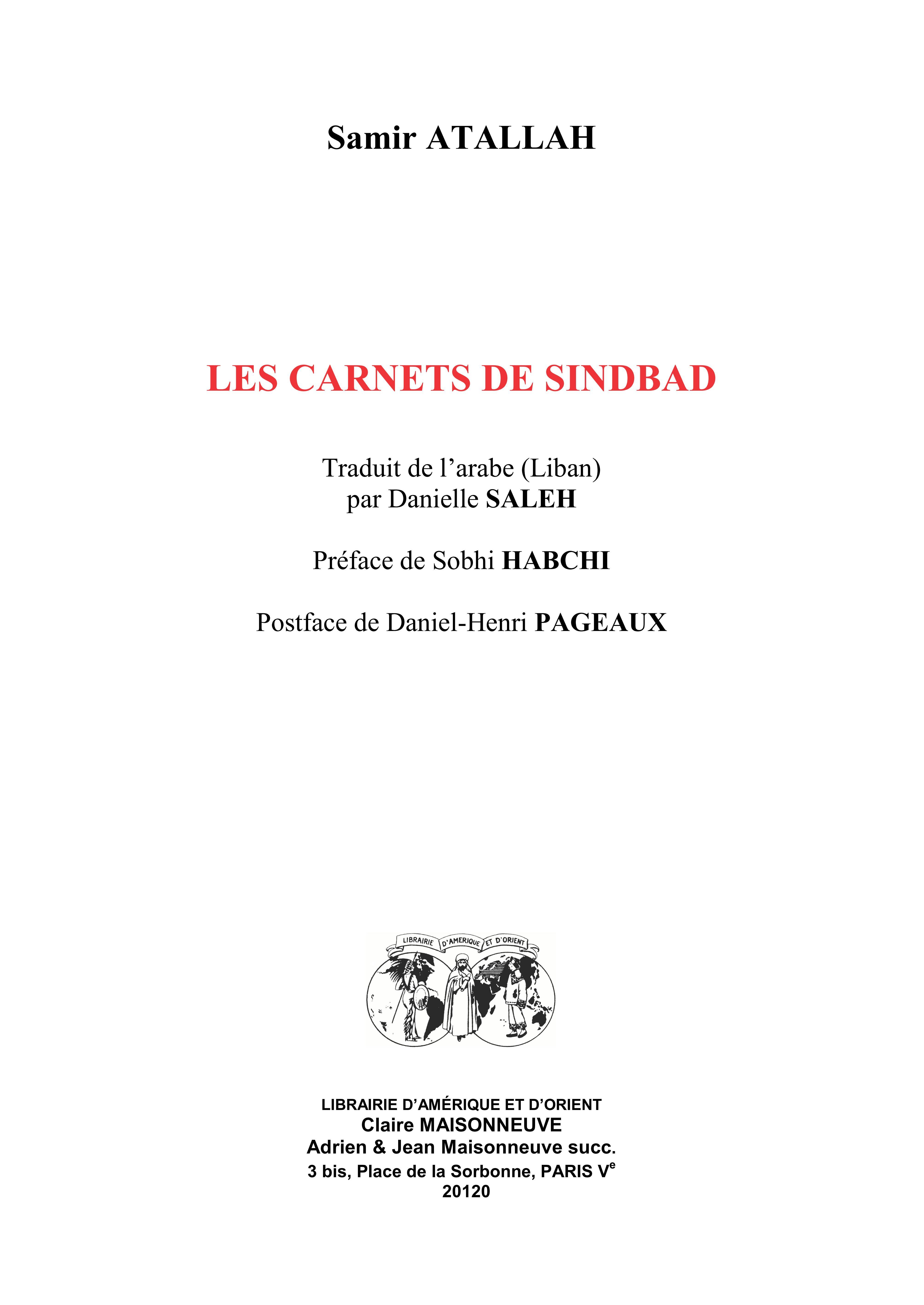 Les carnets de Sindbad.