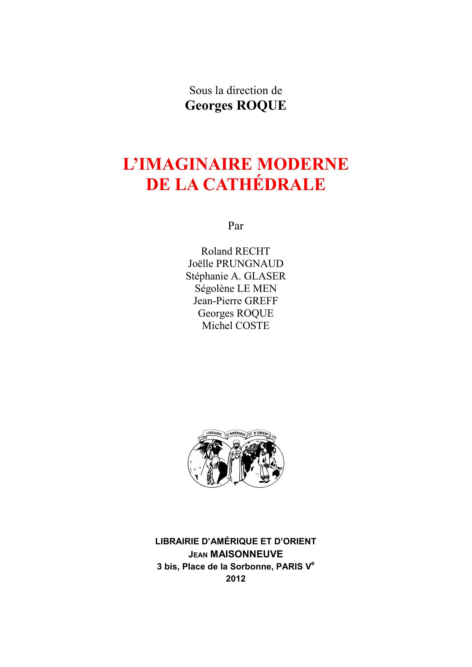 L'imaginaire moderne de la cathédrale