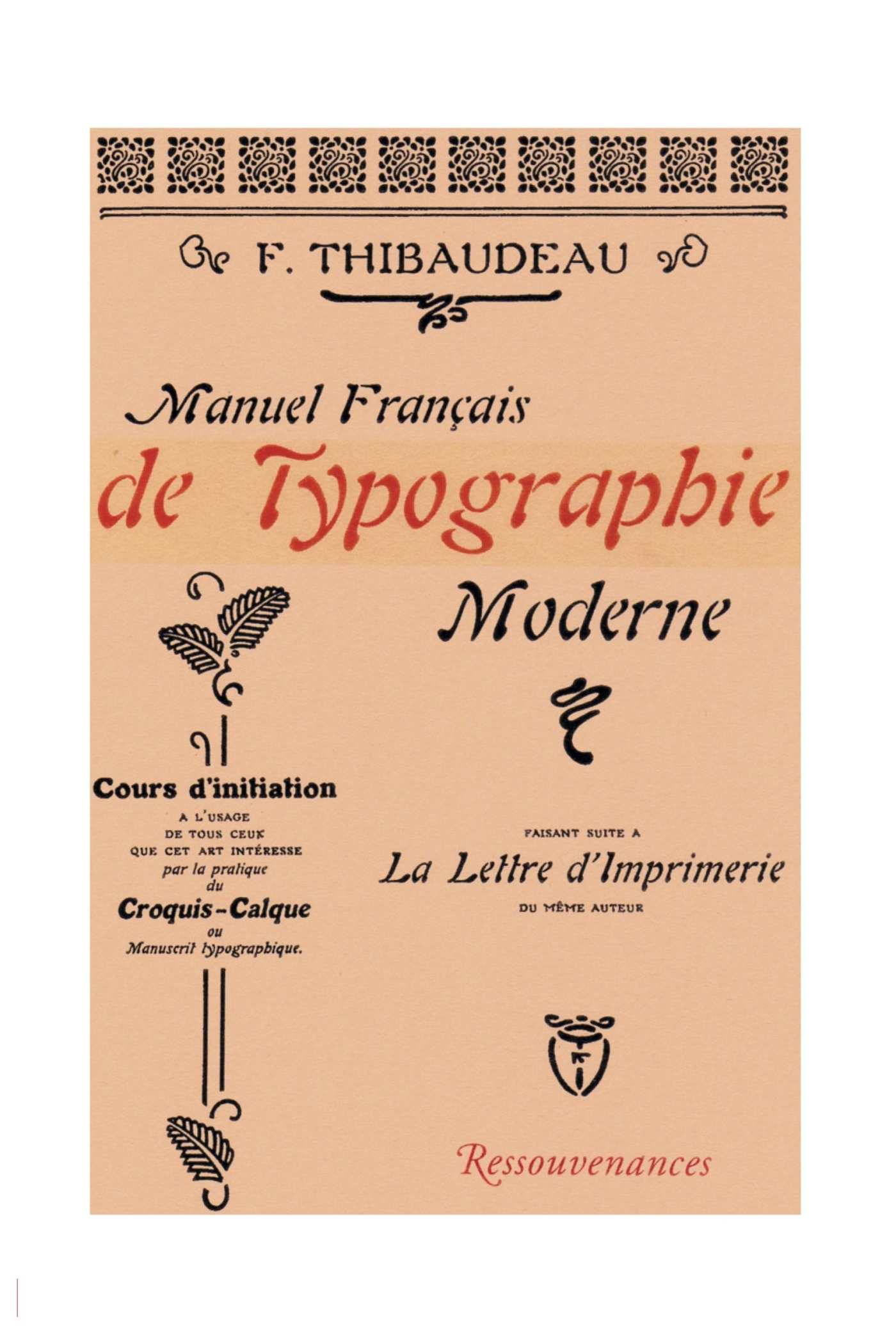Manuel français de Typographie moderne