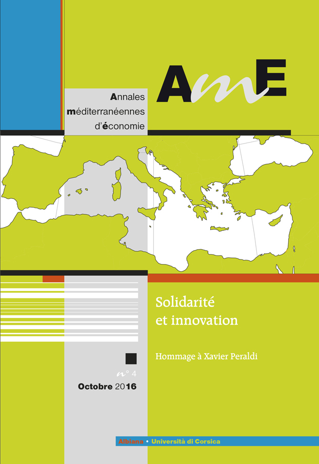 AME (Annales méditerranéennes d'économie) n° 4 : Solidarité et innovations