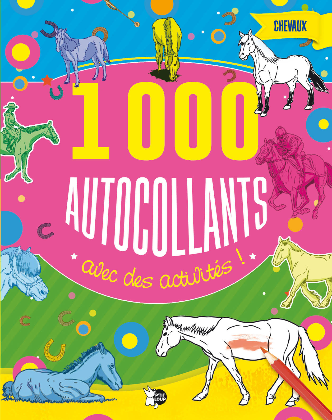 Chevaux 1000 autocollants avec des activités