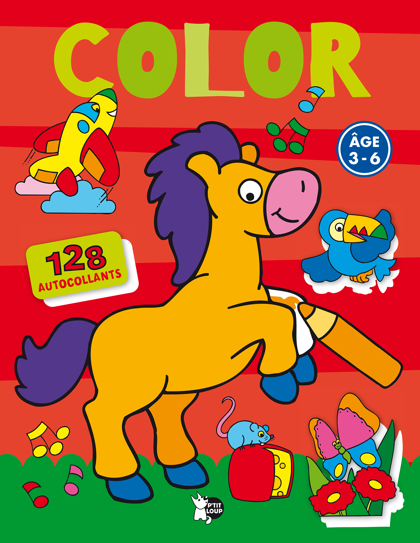 Color avec autocollants - 3-6 ans - Vol 2