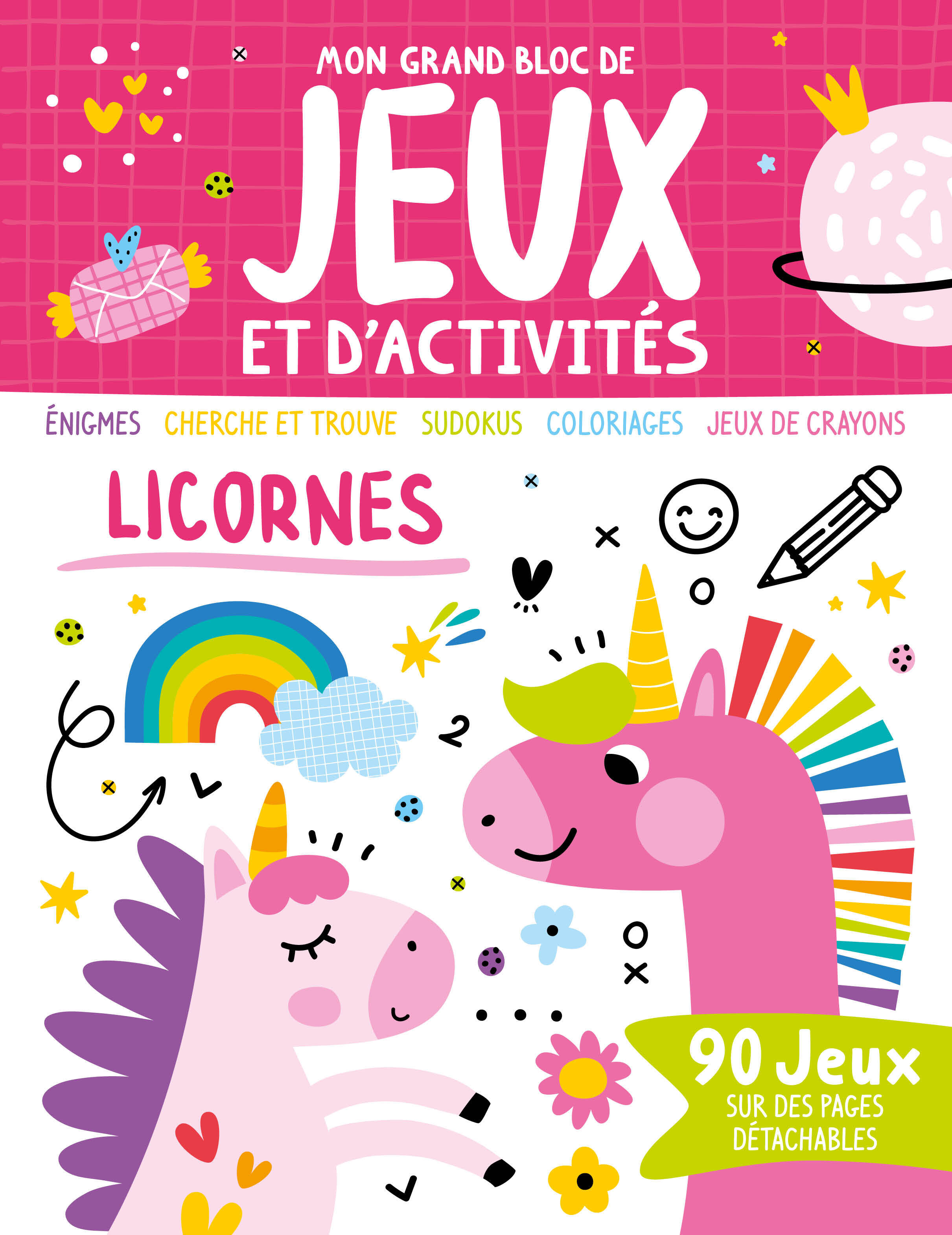 Mon grand bloc de jeux et d'activités - Licornes
