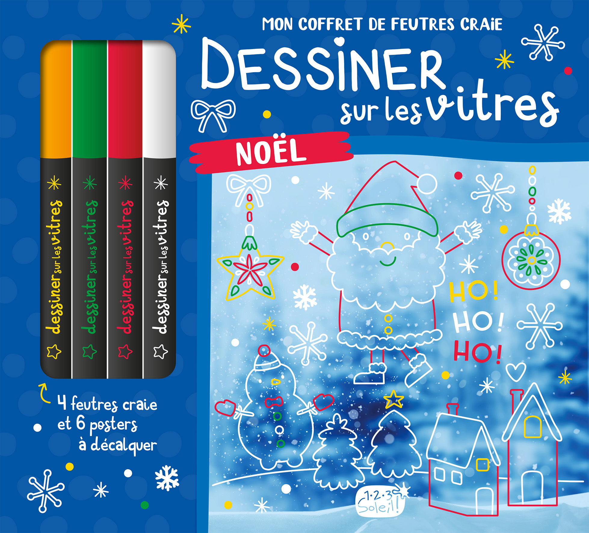 Mon coffret de feutres craie - Dessiner sur les vitres - Noël