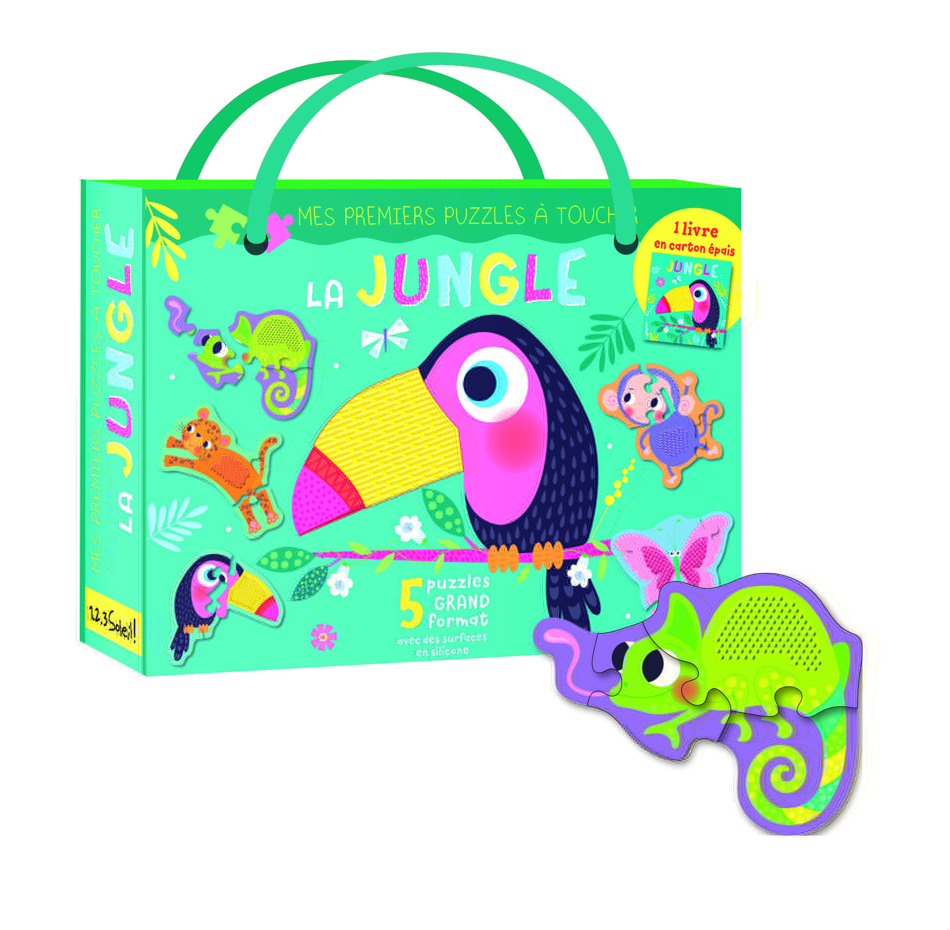 MES PREMIERS PUZZLES À TOUCHER - LA JUNGLE