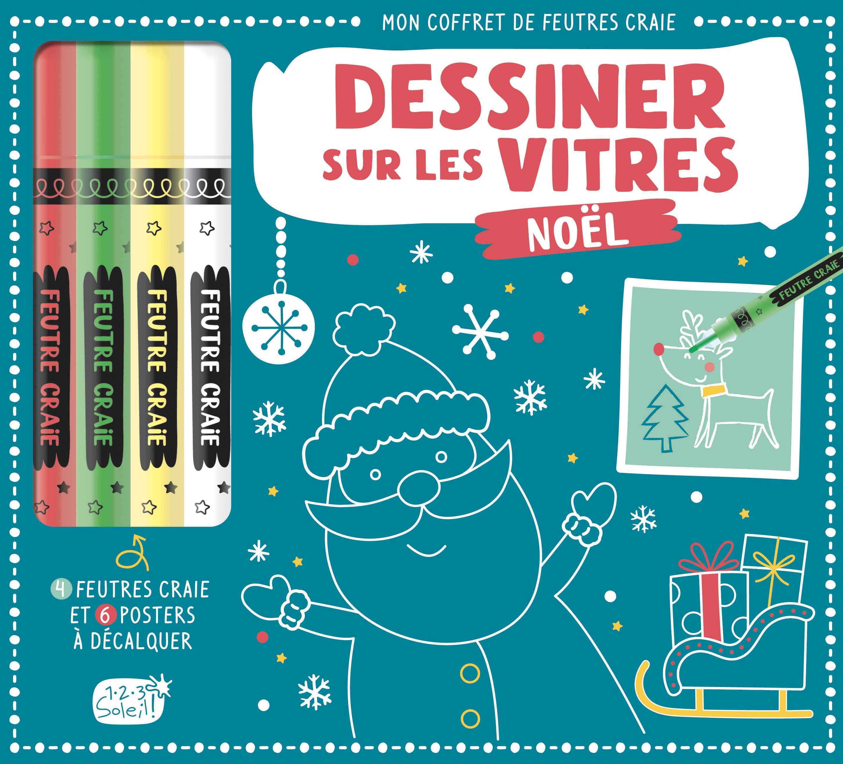 Mon coffret de feutres craie - Dessiner sur les vitres Noël NE