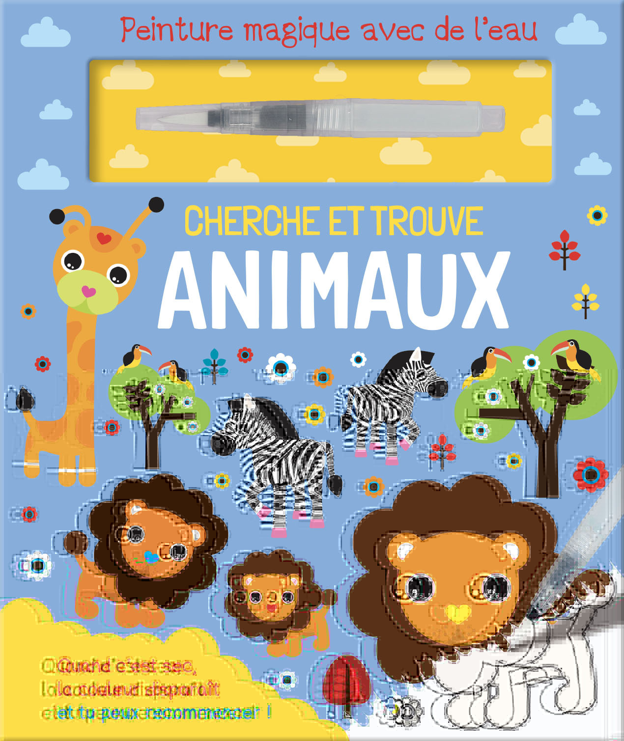 Cherche et trouve animaux - Peinture magique eau