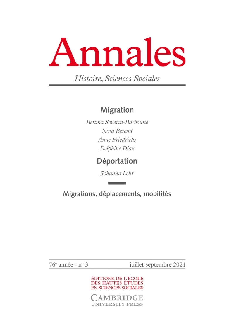 Annales. Histoire Sciences Sociales, n° 3/2021-Migrations