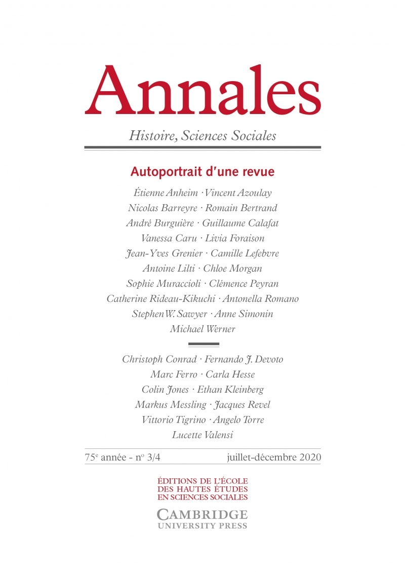 Annales, n° 3-4/2020 - Autoportrait d'une revue