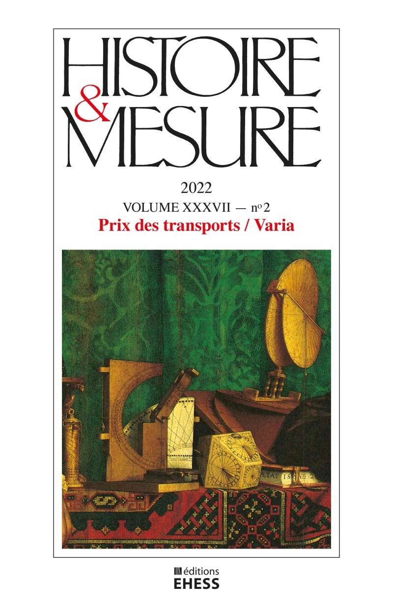 Histoire & Mesure n° 37/2 - Prix des transports