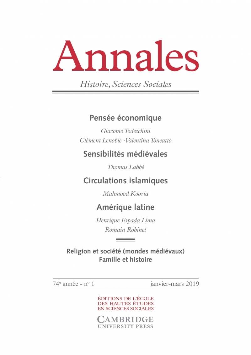 Annales. Histoire Sciences Sociales, n° 1-2019