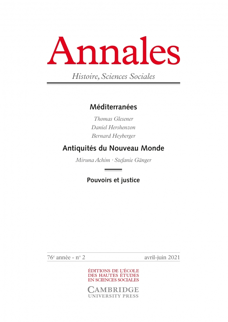 Annales. Histoire Sciences Sociales, n° 2/2021 - Méditerrané