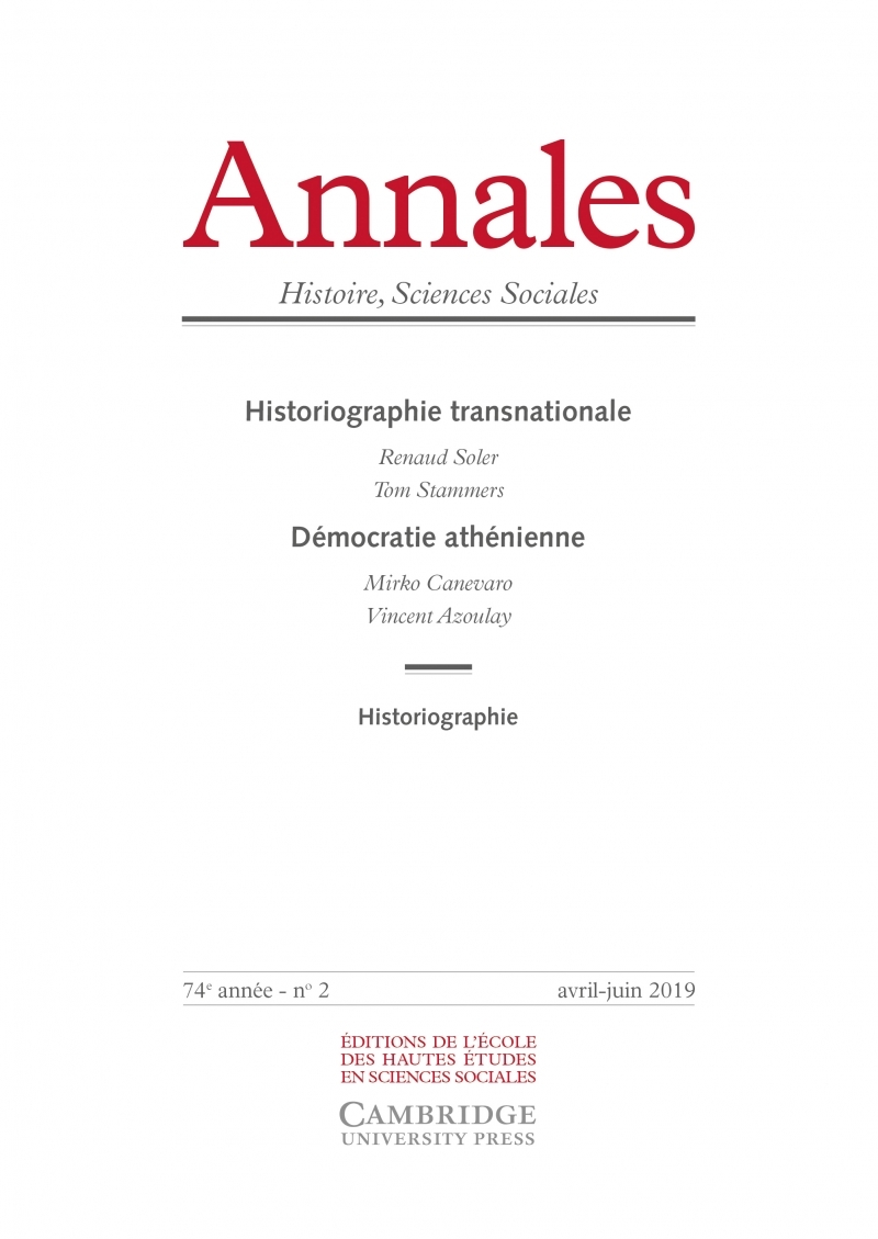 Annales. Histoire Sciences Sociales, n° 2-2019